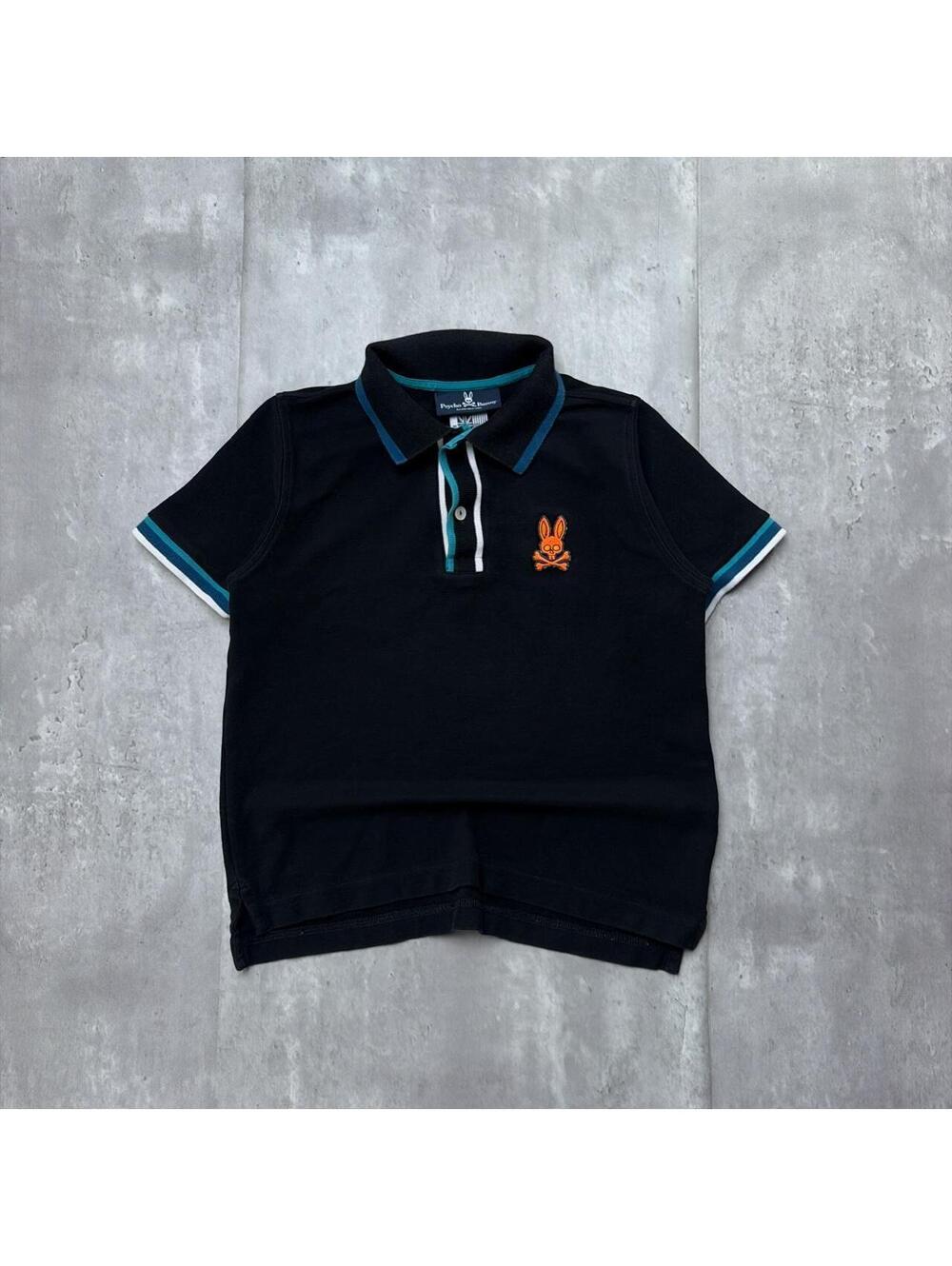 Y2K Black Psycho Bunny Grunge Skater Polo Shirt
